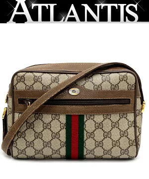 Gucci Sherry GG Shoulder Bag Beige Cream x Brown